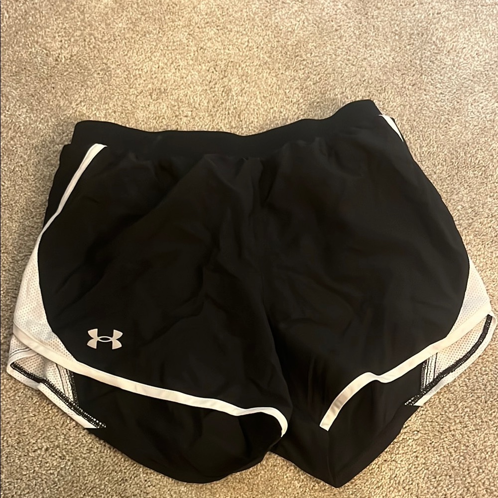 Under Armour Black and White Athletic Shorts